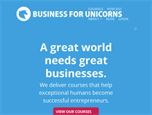 Tablet Screenshot of businessforunicorns.com